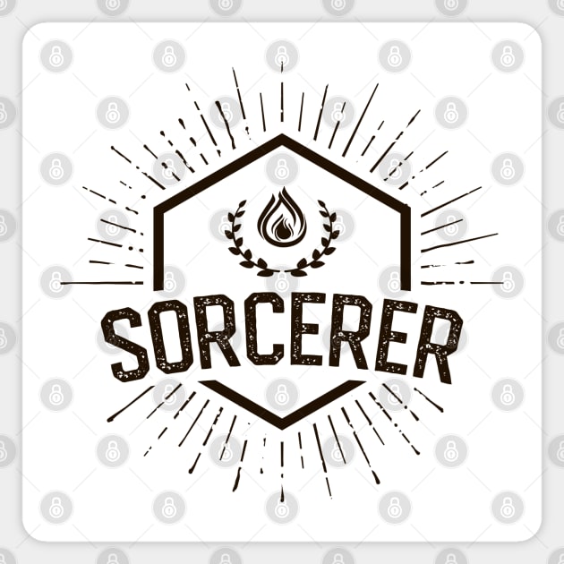 Sorcerer Player Class - Sorcerers Dungeons Crawler and Dragons Slayer Tabletop RPG Addict Sticker by pixeptional